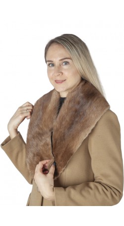 Light brown mink fur collar